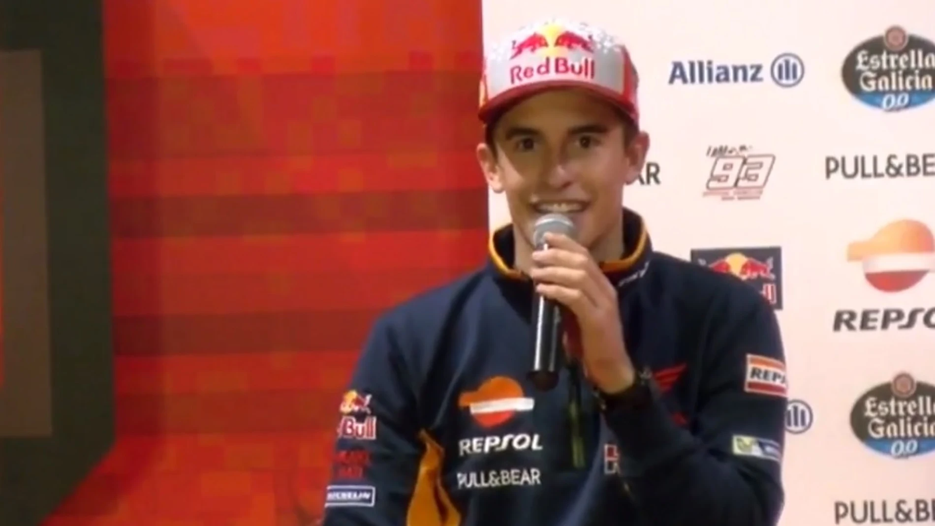 Marc Márquez, durante la fiesta en Cervera Marc Márquez, durante la fiesta en Cervera