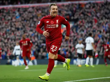 Xherdan Shaqiri celebra su gol ante el Fulham Xherdan Shaqiri celebra su gol ante el Fulham