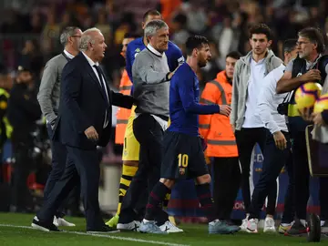Quique Setién, tras la victoria ante el Barcelona Quique Setién, tras la victoria ante el Barcelona