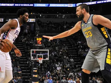Marc Gasol, en acción ante los Sixers Marc Gasol, en acción ante los Sixers