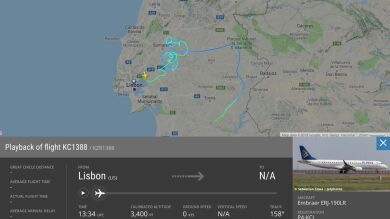 Un avión fuera de control consigue aterrizar en Portugal gracias a la ayuda de dos cazas de la Fuerza Aérea