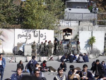 Manifestación en Kabul (Afganistán)