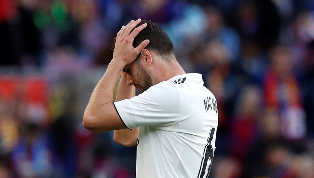 Nacho, durante un partido del Real Madrid