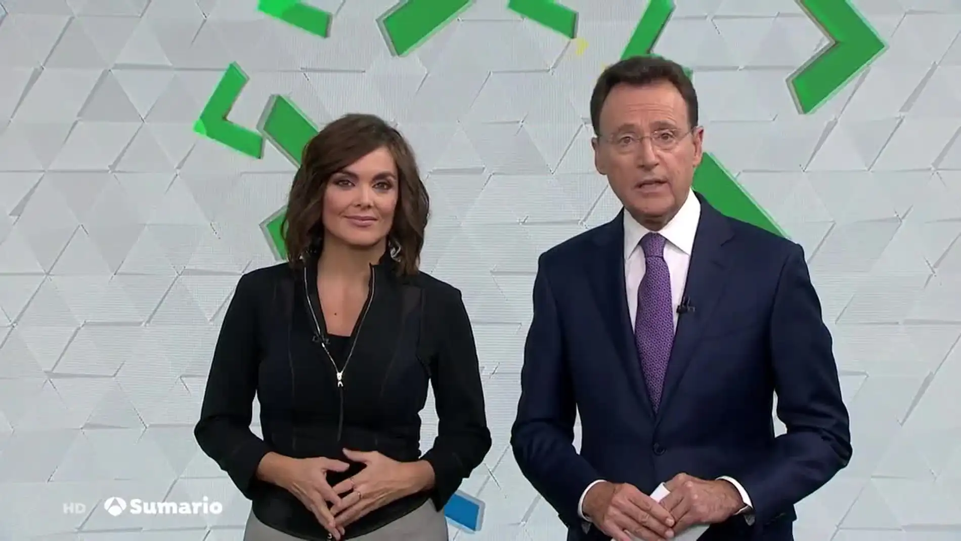 Mónica Carrillo y Matías Prats en Antena 3 Noticias Fin de Semana