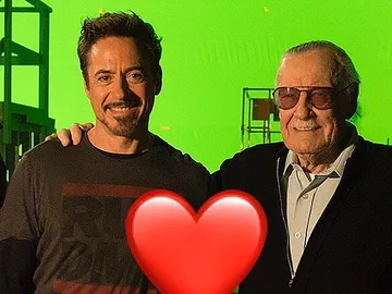 Robert Downey Jr. y Stan Lee Robert Downey Jr. y Stan Lee