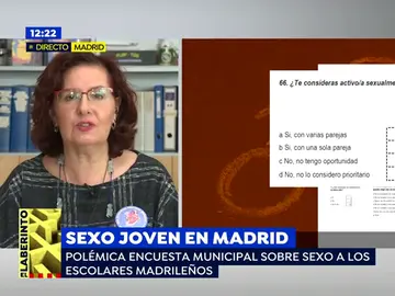 La Directora General de Familia e Infancia sobre la polémica encuesta de sexo que los colegios ofrecen a los niños: "No ha habido ningún problema con los padres" La Directora General de Familia e Infancia sobre la polémica encuesta de sexo que los colegios ofrecen a los niños: "No ha habido ningún problema con los padres"