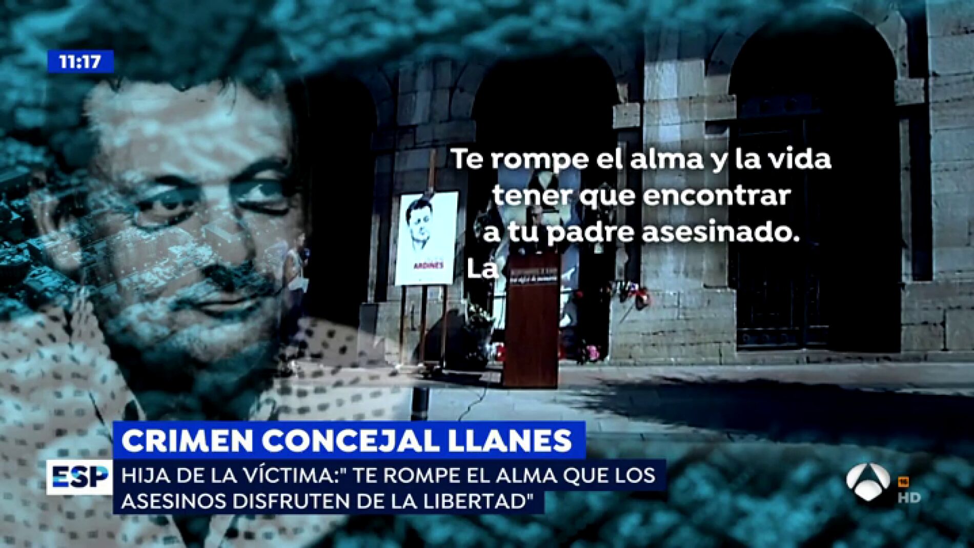 Las primeras declaraciones de la hija del concejal asesinado en Llanes: "Antes de hablar de mi padre l&aacute;vense la boca, a ver si el veneno y el odio que llevan dentro se les compensa"