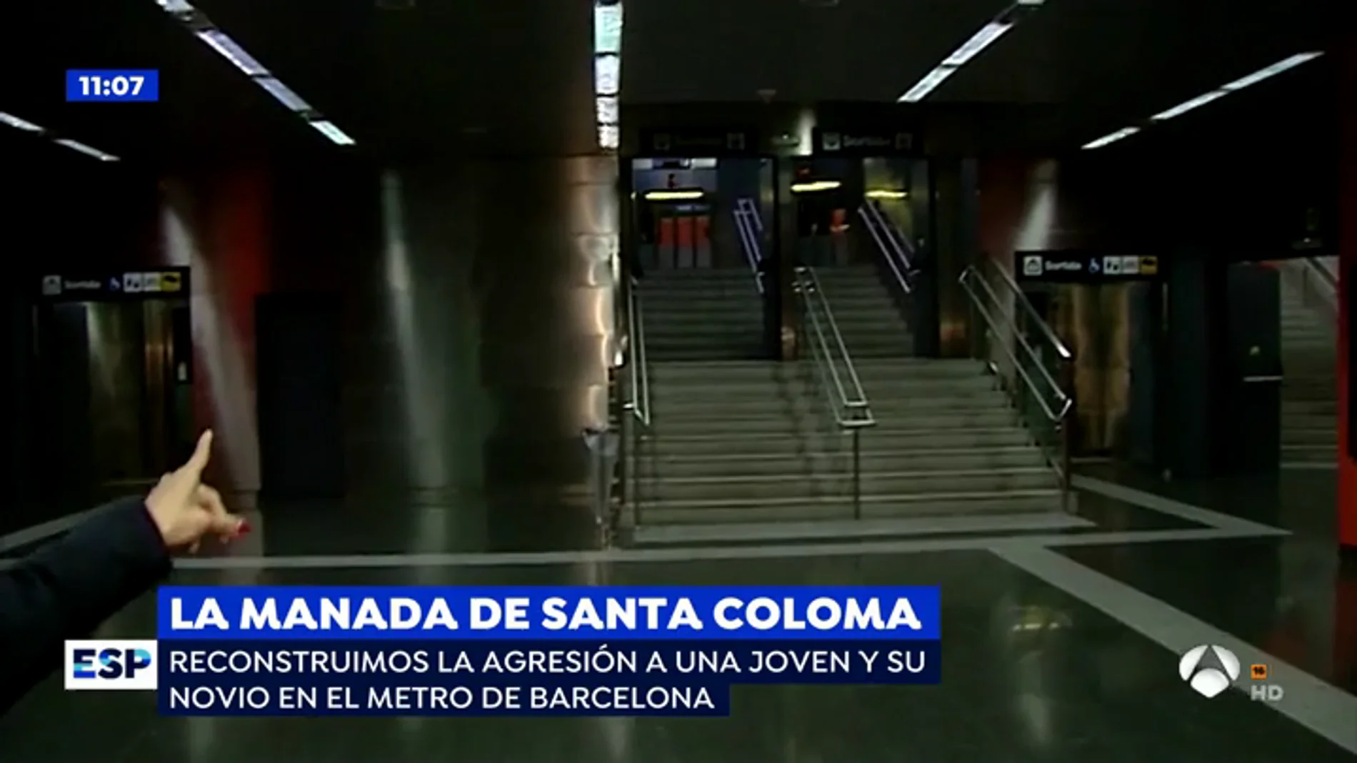 La reconstrucción de la espeluznante agresión de 'la manada de Santa Coloma' a una joven y su pareja en el metro