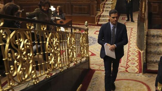 Pedro S&aacute;nchez en el Congreso de los Diputados durante la Sesi&oacute;n de Control al Gobierno