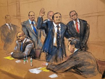 Reproducción fotográfica del juicio de 'El Chapo' Guzmán