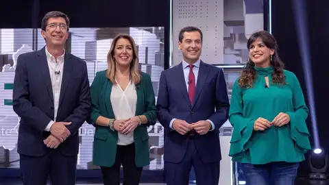 Debate entre PP, PSOE, C's y Adelante Andalucía. Debate entre PP, PSOE, C's y Adelante Andalucía.