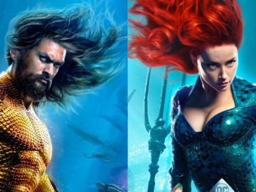 Jason Momoa y Amber Heard en 'Aquaman'