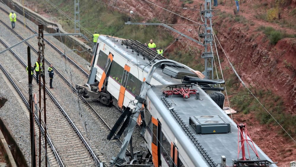 Tren accidentado en Vacarisses, Barcelona