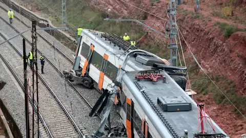 Tren accidentado en Vacarisses, Barcelona Tren accidentado en Vacarisses, Barcelona