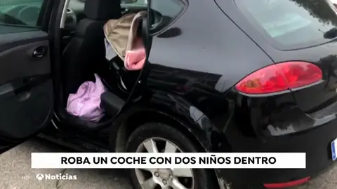 Roba un coche con dos niños dentro Roba un coche con dos niños dentro