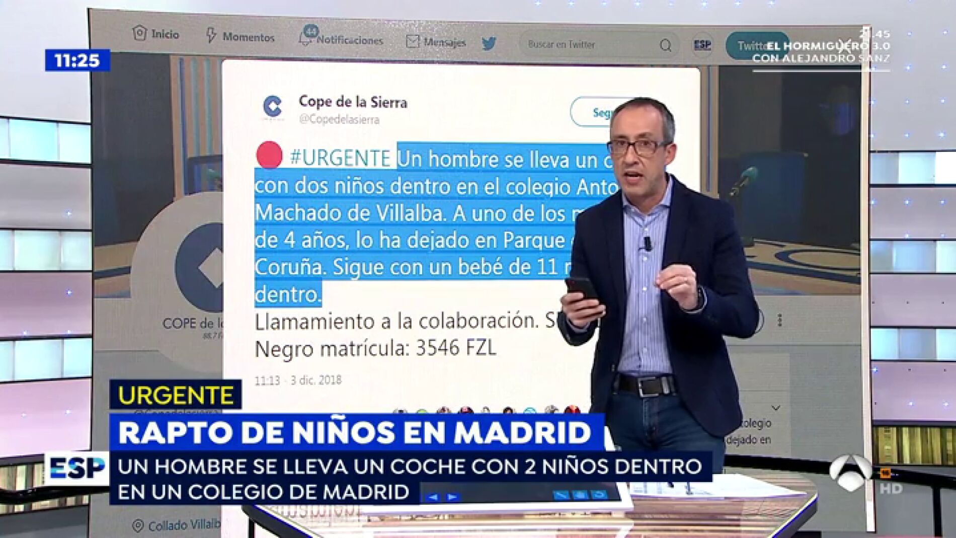Un hombre roba un coche con dos ni&ntilde;os dentro en un colegio de Madrid.