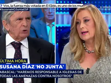 Elisa Beni, en un acalorado debate con Roberto Centeno. Elisa Beni, en un acalorado debate con Roberto Centeno.