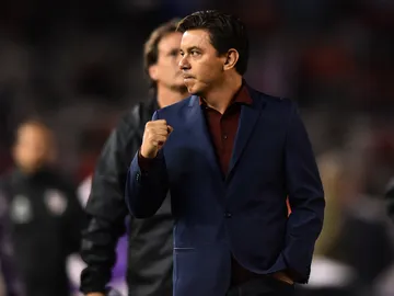 Marcelo Gallardo en un partido de River contra Gimnasia y Esgrima La Plata Marcelo Gallardo en un partido de River contra Gimnasia y Esgrima La Plata