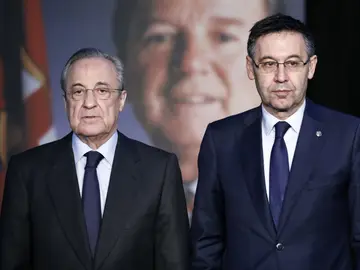 Florentino Pérez, junto a Bartomeu en el memorial a Josep Lluís Núñez Florentino Pérez, junto a Bartomeu en el memorial a Josep Lluís Núñez