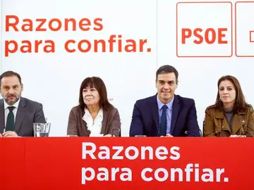Pedro Sánchez, Cristina Narbona, Adriana Lastra y José Luis Ábalos en la Ejecutiva Federal del PSOE Pedro Sánchez, Cristina Narbona, Adriana Lastra y José Luis Ábalos en la Ejecutiva Federal del PSOE