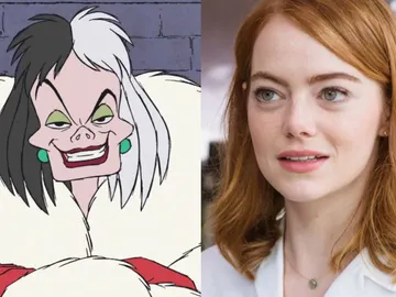 Cruella de Vil y Emma Stone Cruella de Vil y Emma Stone