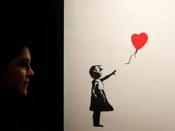 'Niña con globo', una de las más de 70 obras de Bansky 'Niña con globo', una de las más de 70 obras de Bansky