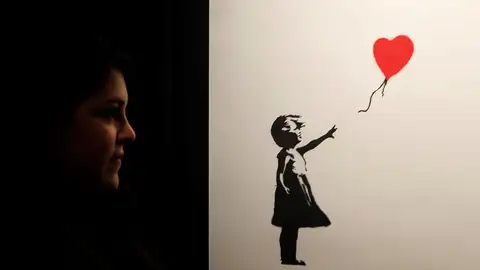 'Niña con globo', una de las más de 70 obras de Bansky 'Niña con globo', una de las más de 70 obras de Bansky