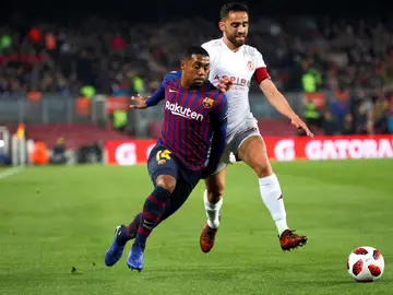 Malcom, en el partido ante la Cultural Leonesa Malcom, en el partido ante la Cultural Leonesa
