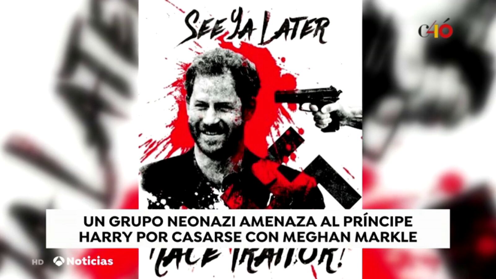 El príncipe Harry amenazado de muerte por neonazis por su boda con Meghan Markle