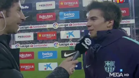 Riqui Puig tras su debut con el Barça Riqui Puig tras su debut con el Barça