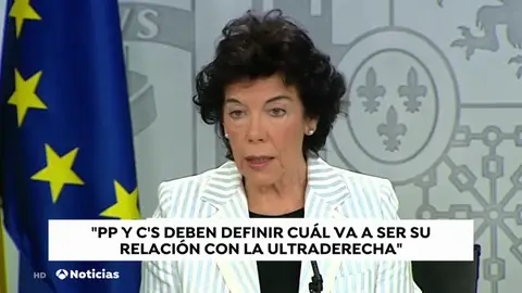 La portavoz del Gobierno considera que España es el último país europeo en sufrir el impacto de la extrema derecha La portavoz del Gobierno considera que España es el último país europeo en sufrir el impacto de la extrema derecha