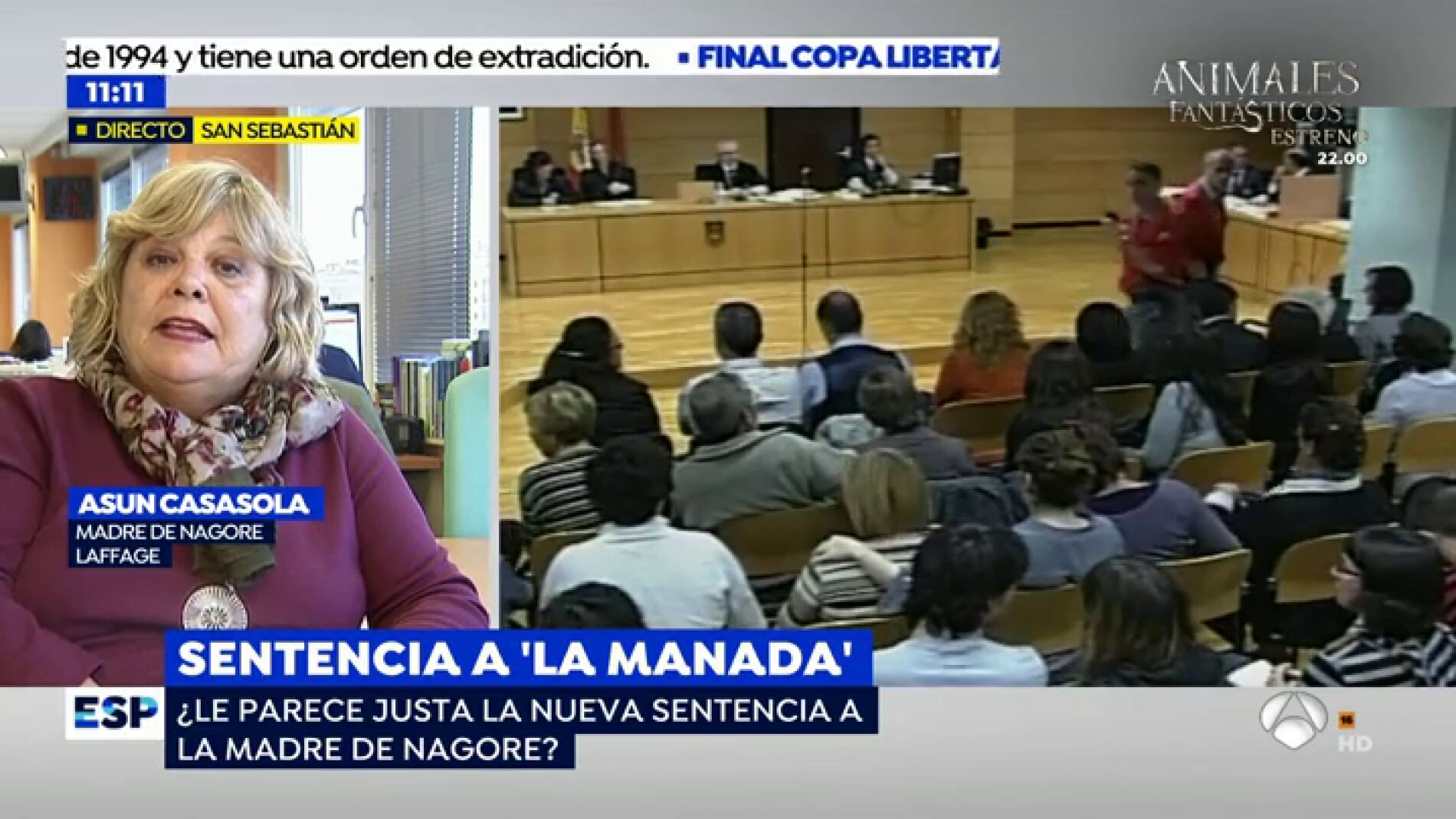 La indiganci&oacute;n de la madre de Nagore, v&iacute;ctima de los Sanfermines: "Los jueces que defienden a los malos siempre son los mismos, son unos cobardes"