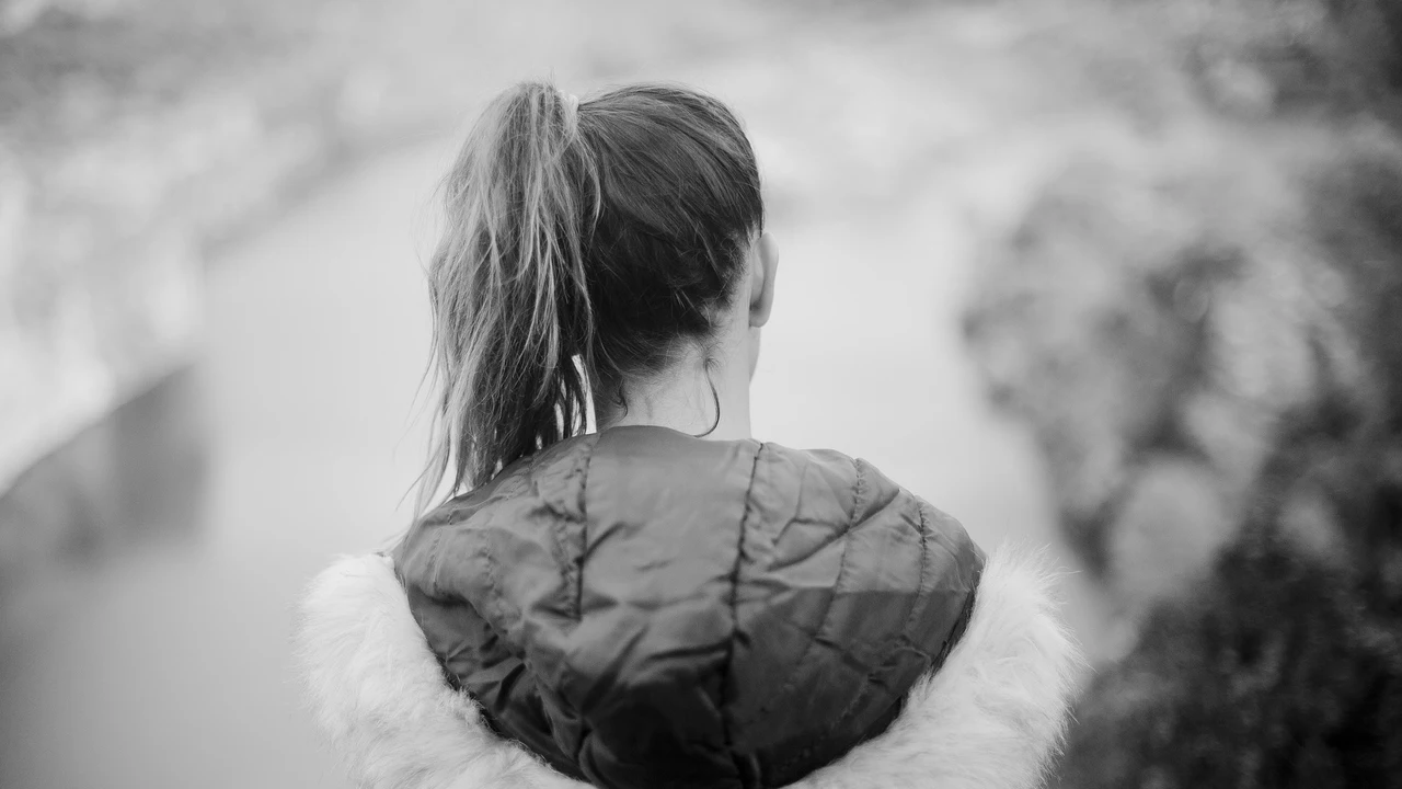 Una joven de espaldas Una joven de espaldas