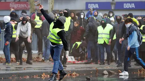Imagen de las protestas de los 'chalecos amarillos' en Bruselas Imagen de las protestas de los 'chalecos amarillos' en Bruselas