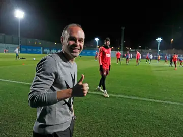 Iniesta, en la ciudad deportiva del Barcelona Iniesta, en la ciudad deportiva del Barcelona