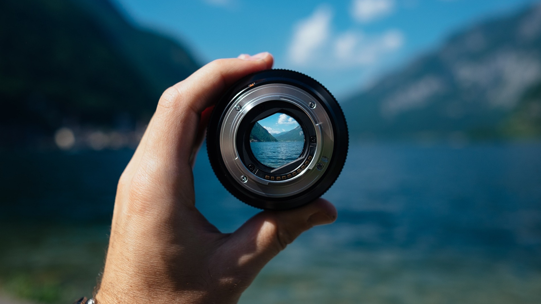 Lente de una cámara de fotos