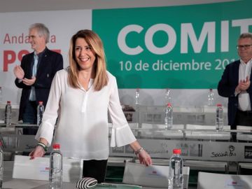 La secretaria general del PSOE-A y presidenta andaluza en funciones, Susana Díaz