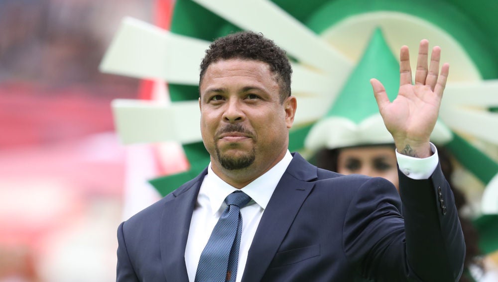 Ronaldo Nazario, durante un acto
