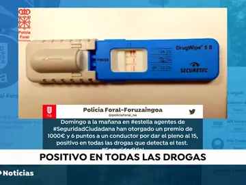 Un conductor da positivo en todas las drogas en un control de tráfico, en Estella Un conductor da positivo en todas las drogas en un control de tráfico, en Estella