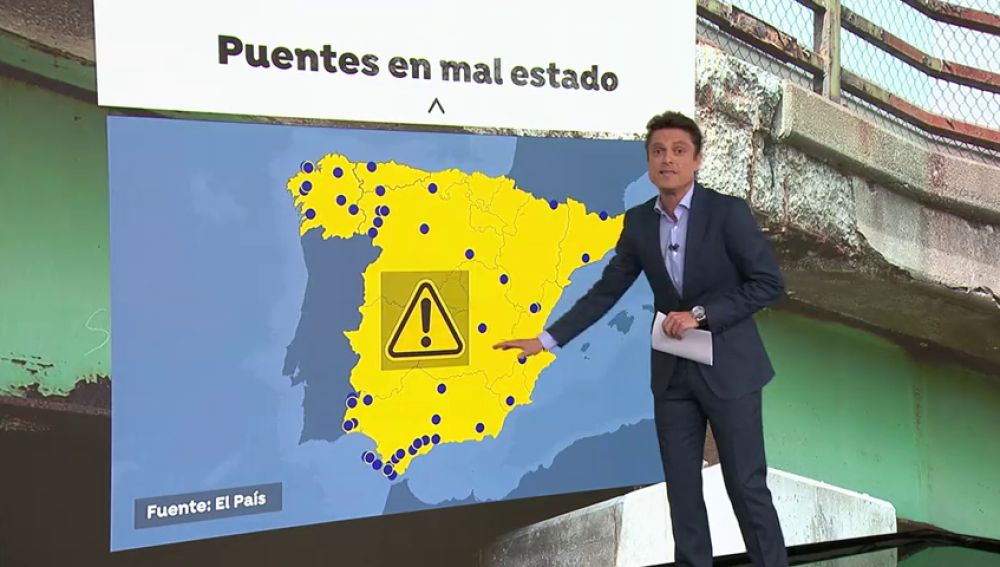 El mapa de los puentes en mal estado de España