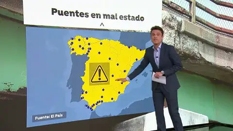 El mapa de los puentes en mal estado de España El mapa de los puentes en mal estado de España