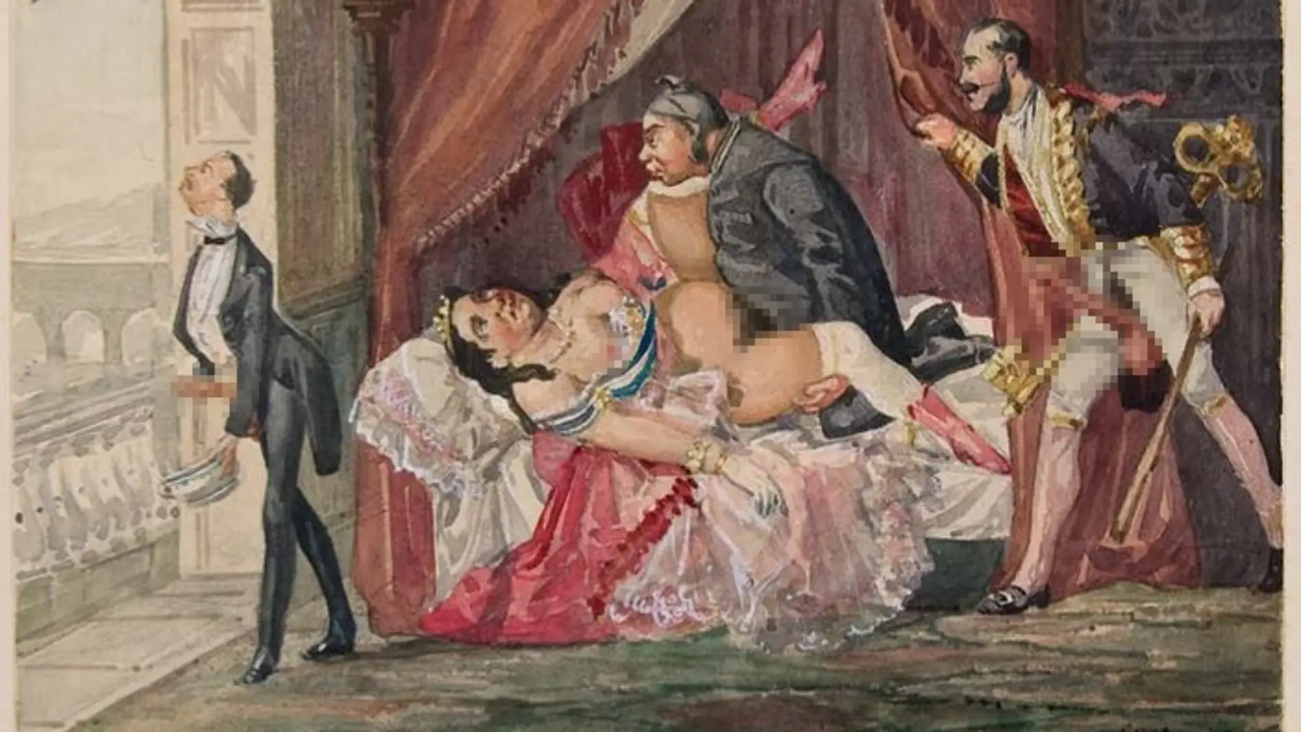 Isabel II en una acuarela de los hermanos Bécquer