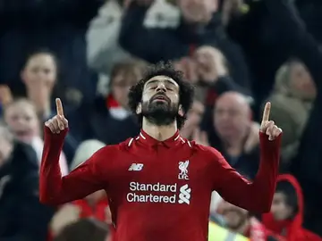 Mohamed Salah celebra su gol con el Liverpool Mohamed Salah celebra su gol con el Liverpool