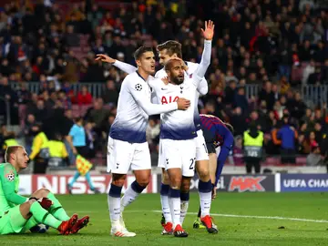 Lucas Moura celebra el gol del Tottenham Lucas Moura celebra el gol del Tottenham