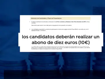 Renfe cobra 10 euros por inscribirse a sus ofertas de empleo Renfe cobra 10 euros por inscribirse a sus ofertas de empleo