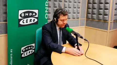 Emiliano García- Page durante una entrevista en Onda Cero Emiliano García- Page durante una entrevista en Onda Cero