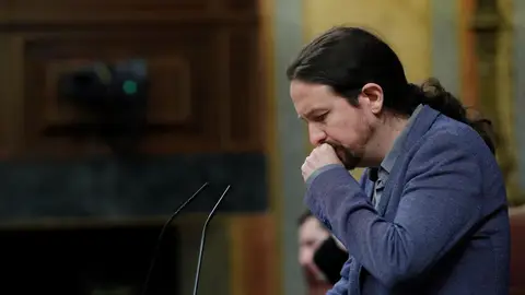 Pablo Iglesias durante una intervención ante el pleno del Congreso Pablo Iglesias durante una intervención ante el pleno del Congreso