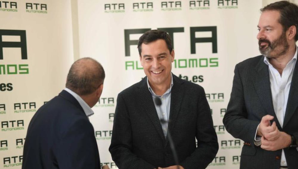 El candidato del PP a la Presidencia de la Junta de Andalucía, Juanma Moreno