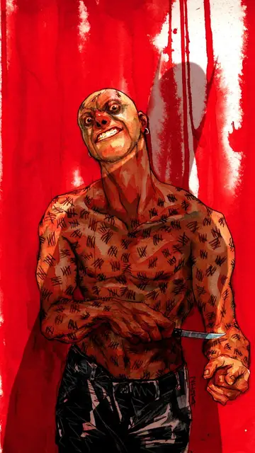 Victor Zsasz en uno de los cómics de DC Victor Zsasz en uno de los cómics de DC