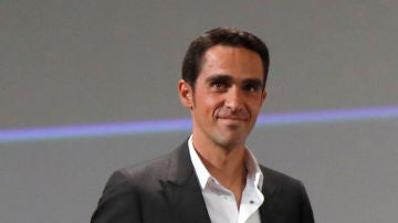 Alberto Contador, durante un acto